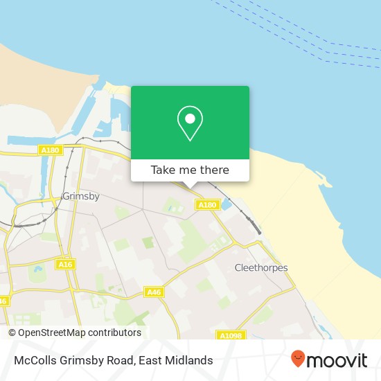 McColls Grimsby Road map