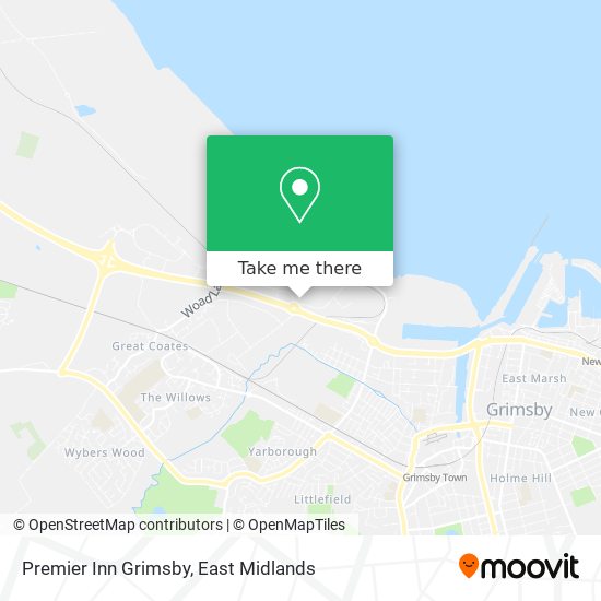 Premier Inn Grimsby map