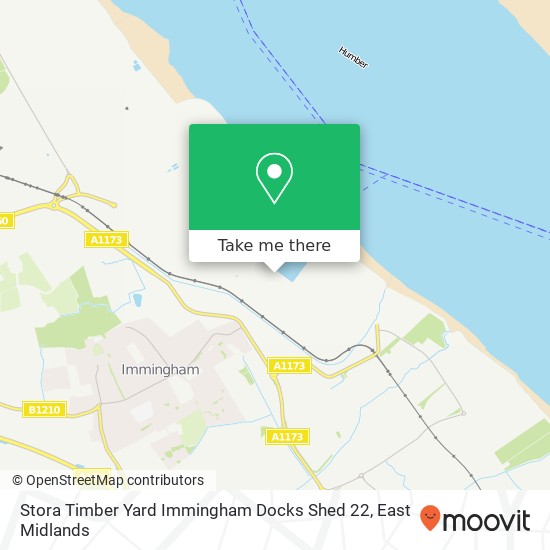 Stora Timber Yard Immingham Docks Shed 22 map