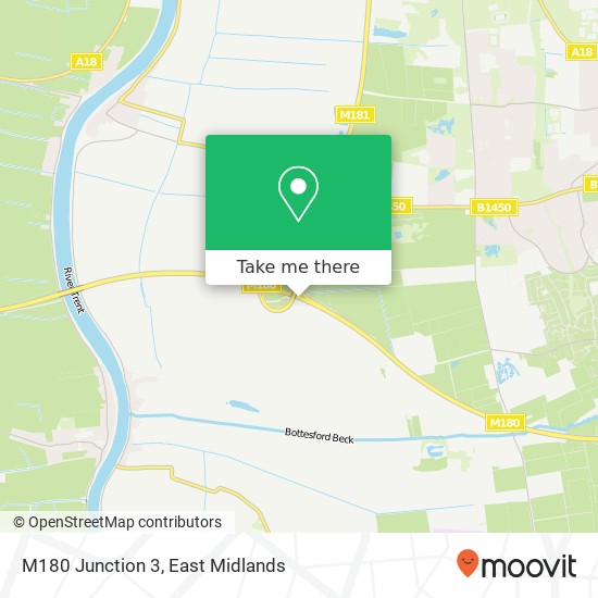 How to get to M180 Junction 3 in North Lincolnshire by Bus or Train