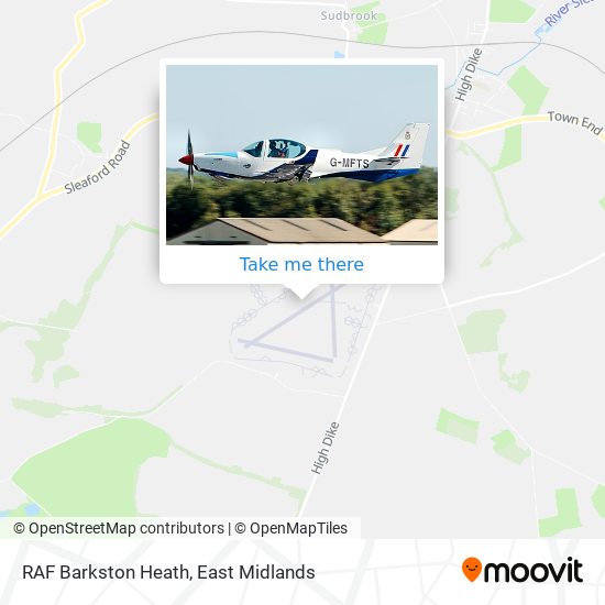 RAF Barkston Heath map