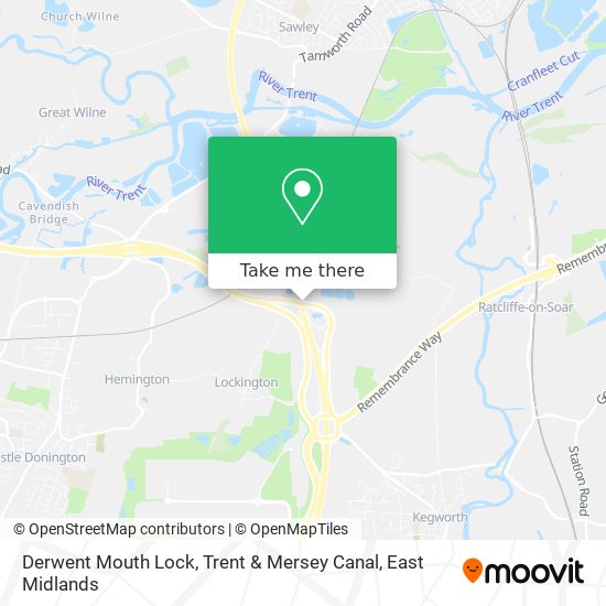 Derwent Mouth Lock, Trent & Mersey Canal map