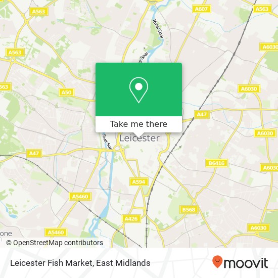 Leicester Fish Market map