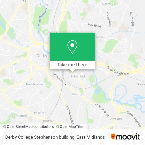 Derby College Stephenson building map