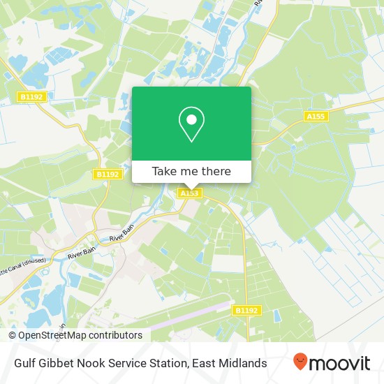 Gulf Gibbet Nook Service Station map