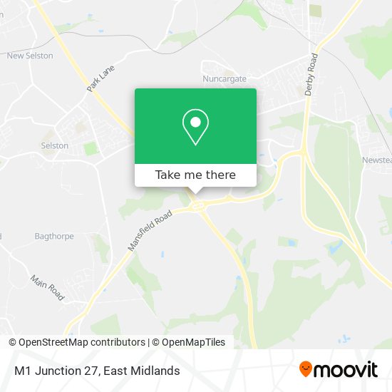 M1 Junction 27 map