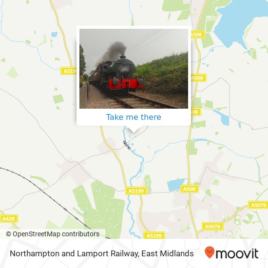 Northampton and Lamport Railway map