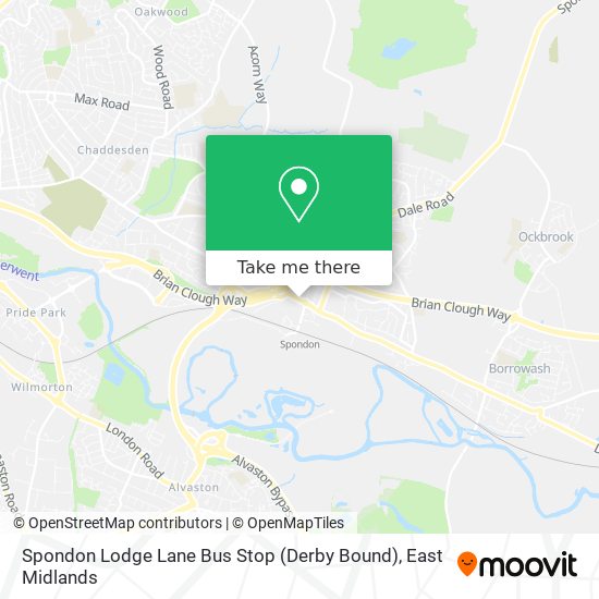 Spondon Lodge Lane Bus Stop (Derby Bound) map