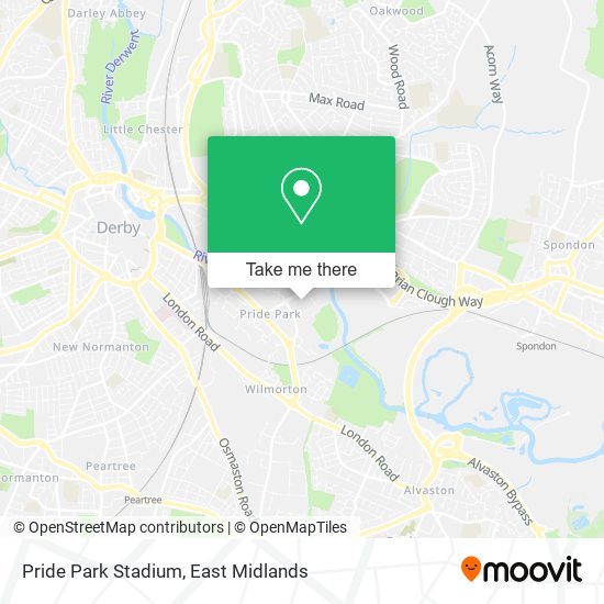 Pride Park Stadium map