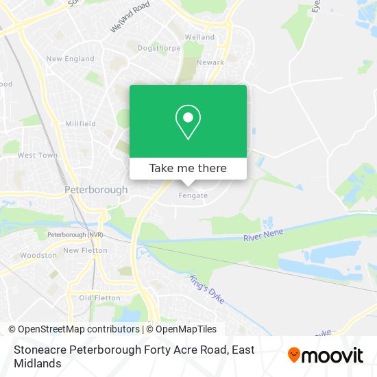 Stoneacre Peterborough Forty Acre Road map