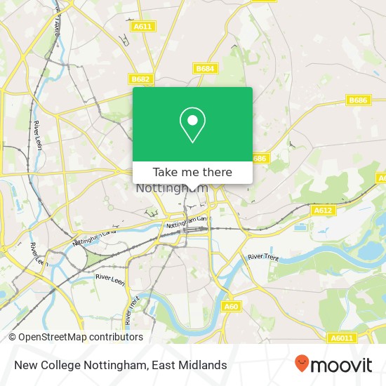 New College Nottingham map