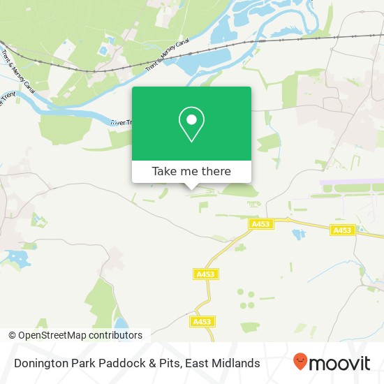 Donington Park Paddock & Pits map