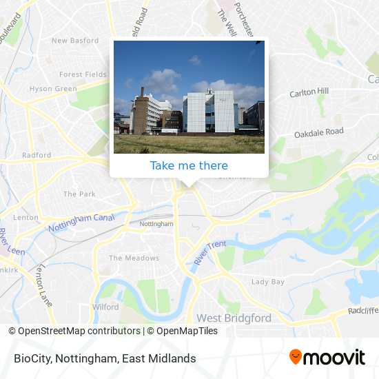 BioCity, Nottingham map