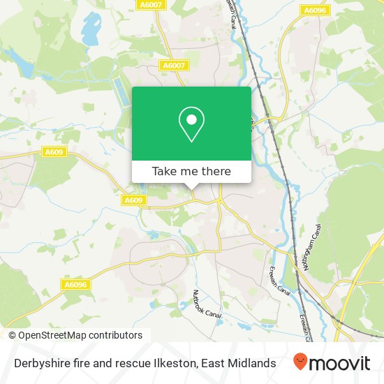 Derbyshire fire and rescue Ilkeston map