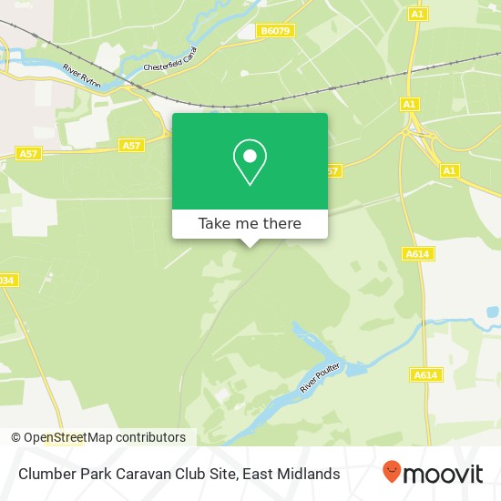 Clumber Park Caravan Club Site map
