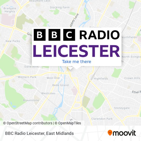 BBC Radio Leicester map