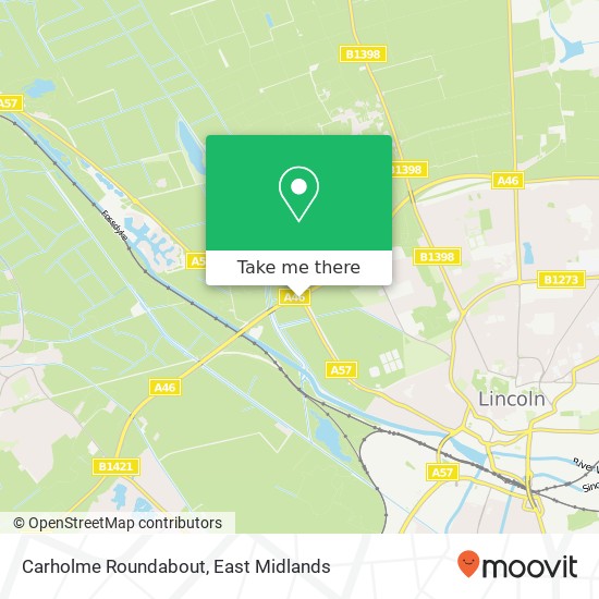 Carholme Roundabout map