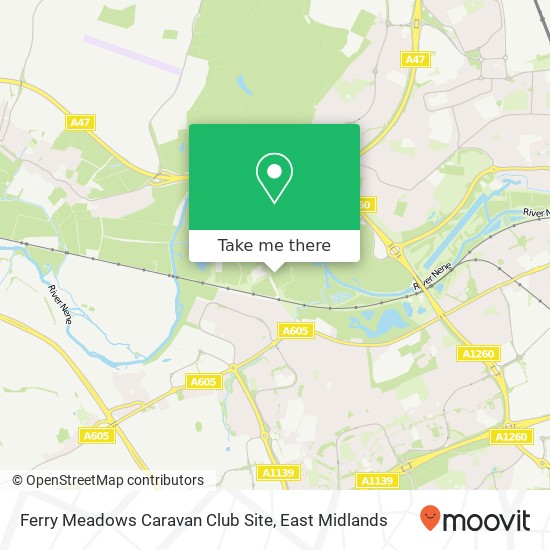 Ferry Meadows Caravan Club Site map