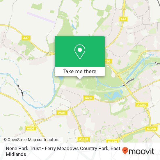 Nene Park Trust - Ferry Meadows Country Park map
