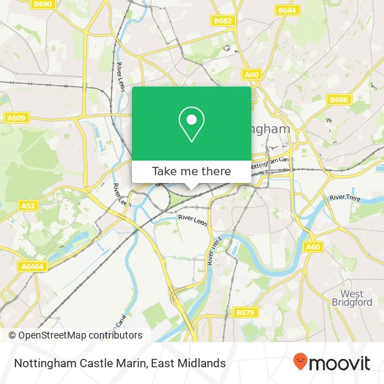 Nottingham Castle Marin map