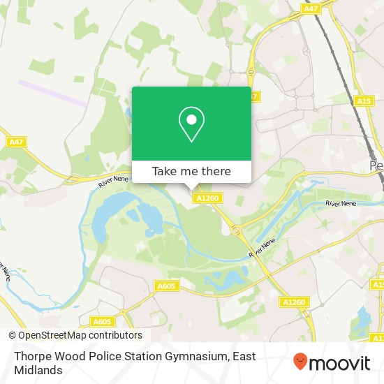 Thorpe Wood Police Station Gymnasium map