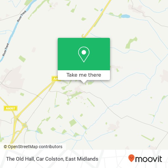 The Old Hall, Car Colston map