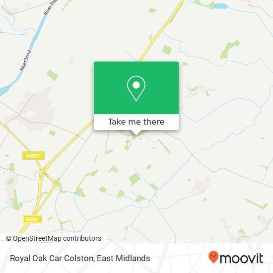 Royal Oak Car Colston map