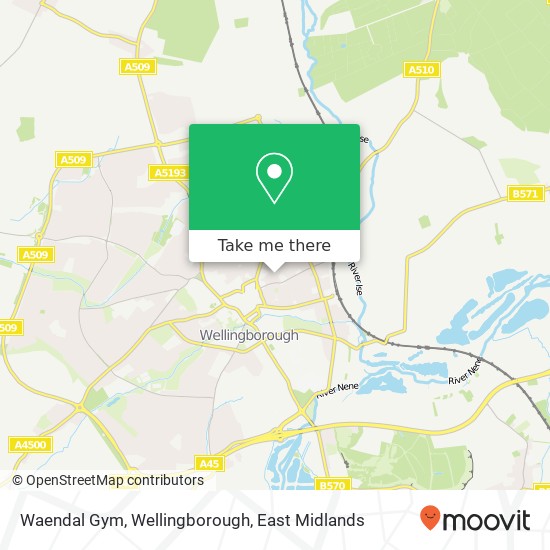 Waendal Gym, Wellingborough map