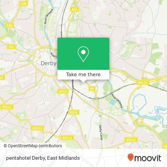 pentahotel Derby map