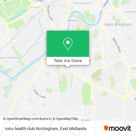 roko health club Nottingham map