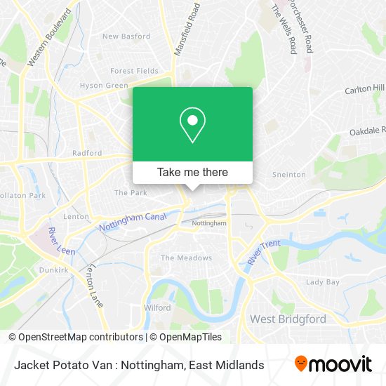 Jacket Potato Van : Nottingham map