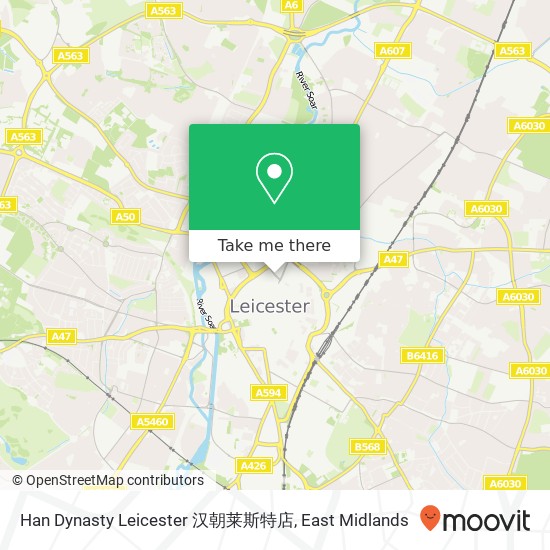 Han Dynasty Leicester 汉朝莱斯特店 map