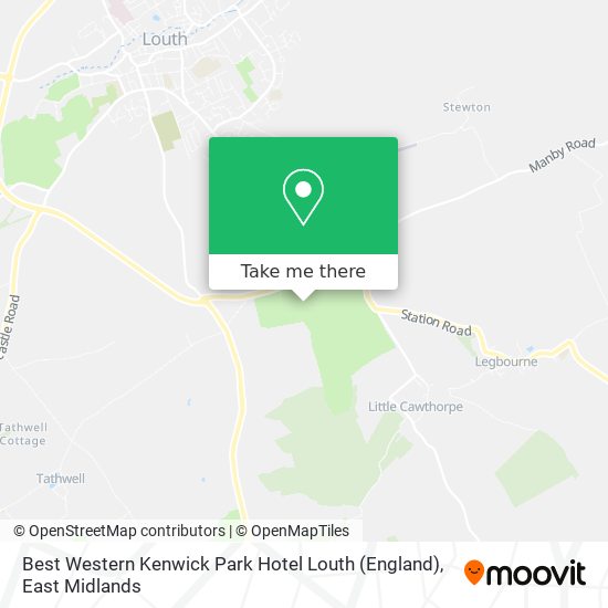 Best Western Kenwick Park Hotel Louth (England) map