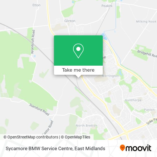 Sycamore BMW Service Centre map