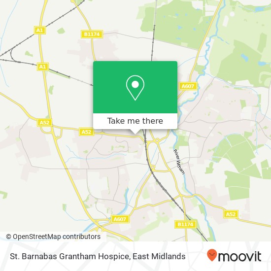 St. Barnabas Grantham Hospice map