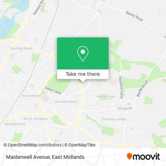Maidenwell Avenue map