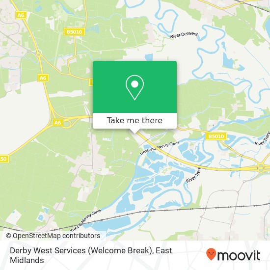 Derby West Services (Welcome Break) map