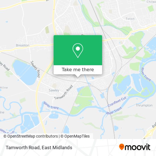 Tamworth Road map