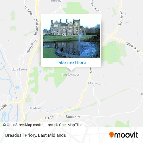 Breadsall Priory map