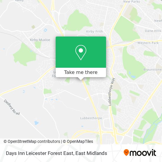Days Inn Leicester Forest East map