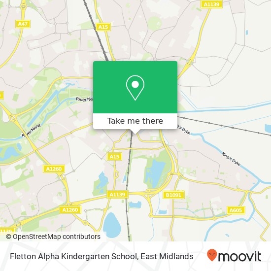 Fletton Alpha Kindergarten School map