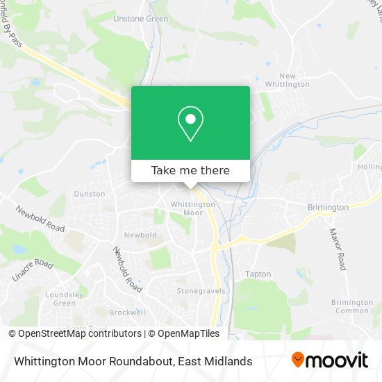 Whittington Moor Roundabout map