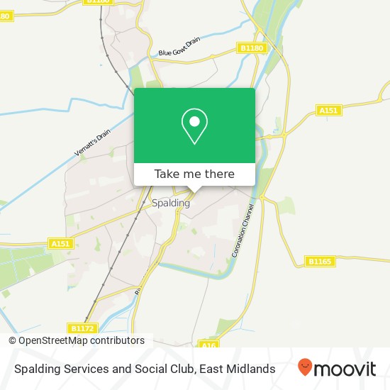 Spalding Services and Social Club map