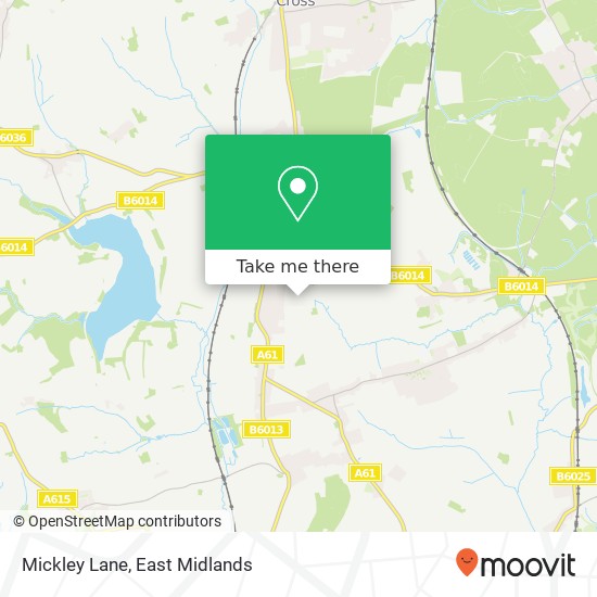 Mickley Lane map