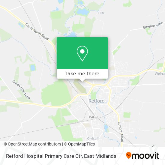 Retford Hospital Primary Care Ctr map