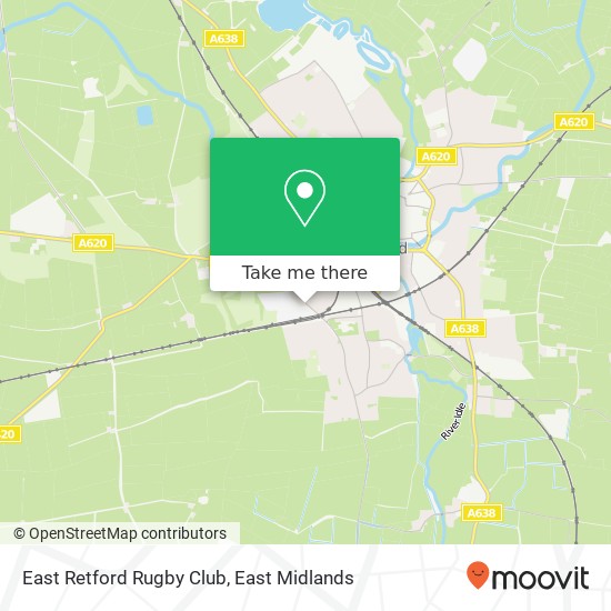 East Retford Rugby Club map