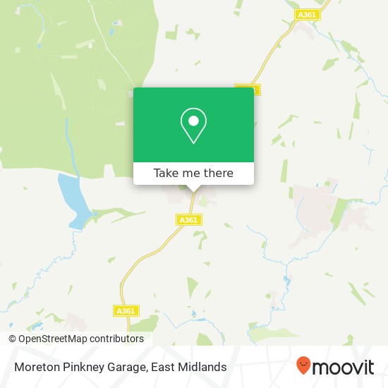 Moreton Pinkney Garage map