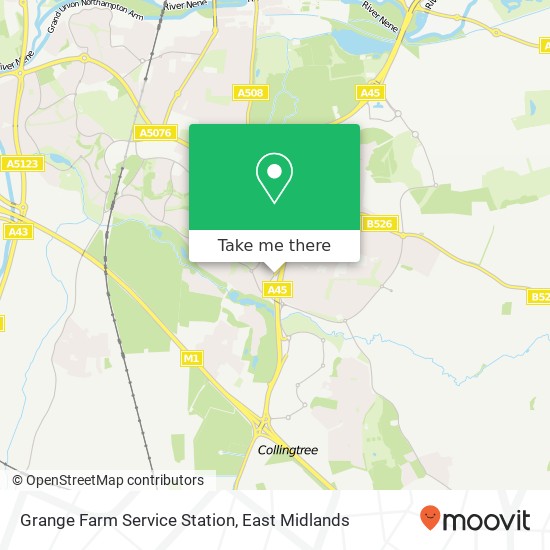 Grange Farm Service Station map