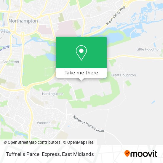 Tuffnells Parcel Express map