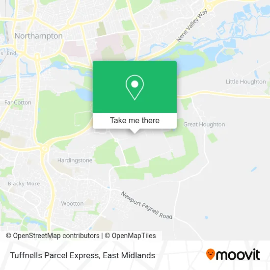 Tuffnells Parcel Express map